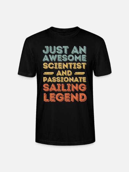 Scientist sailing retro - Stanley/Stella CRAFTER Unisex Organic T-Shirt - black