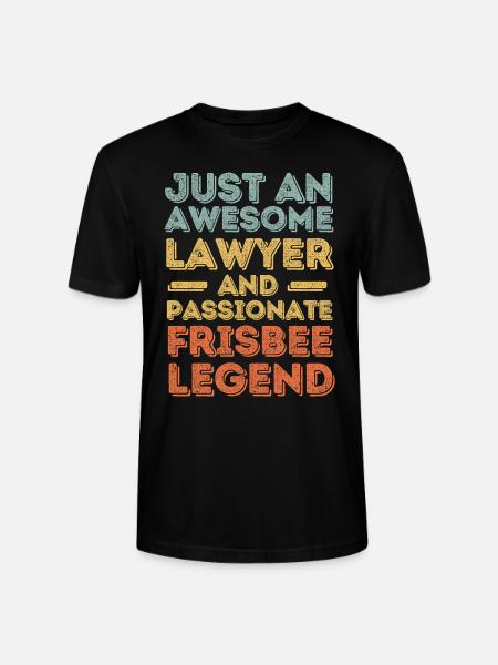 Lawyer Frisbee retro - Stanley/Stella CRAFTER Unisex Organic T-Shirt - black