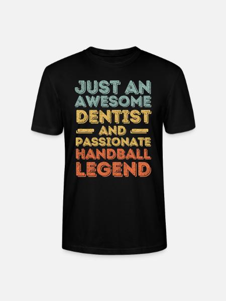 Dentist Handball retro - Stanley/Stella CRAFTER Unisex Organic T-Shirt - black