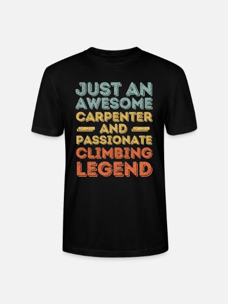 Zimmermann climbing retro - Stanley/Stella CRAFTER Unisex Organic T-Shirt - black