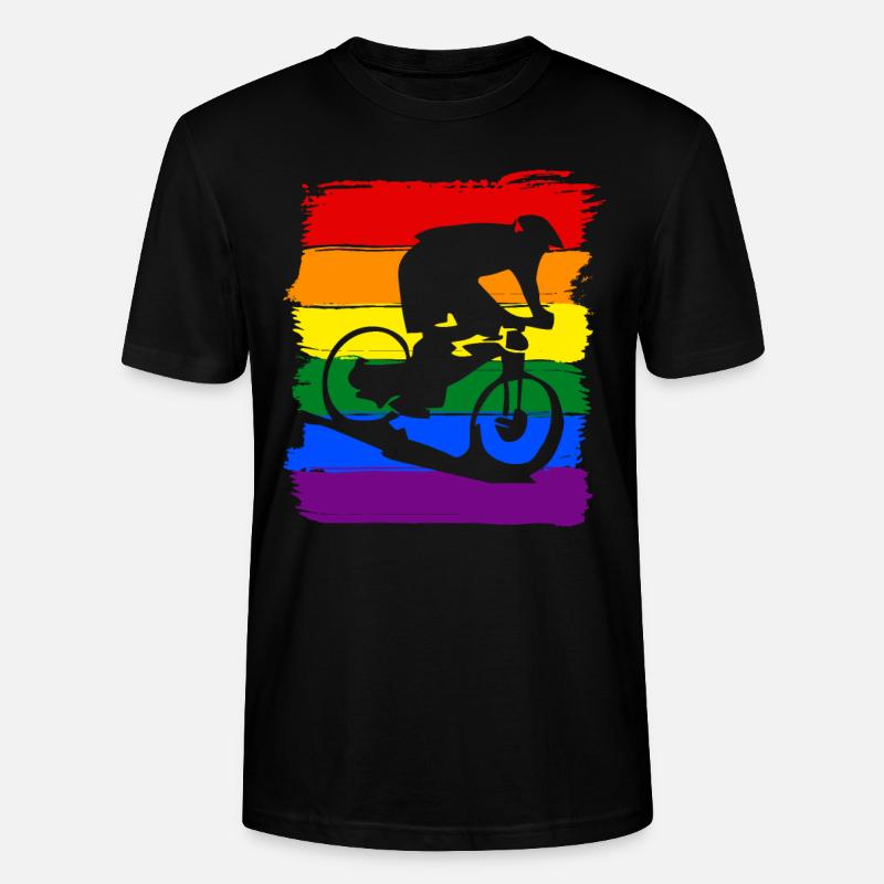 Fierté LGBT à vélo - T-shirt bio CRAFTER Stanley Stella Unisexe - noir