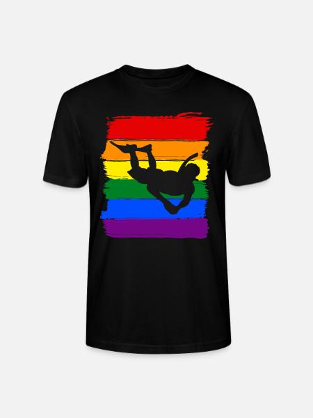 Snorkeling LGBT Pride - Stanley/Stella CRAFTER Unisex Organic T-Shirt - black
