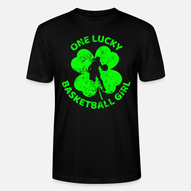 Basketball Trèfle de la Saint-Patrick - T-shirt bio CRAFTER Stanley Stella Unisexe - noir