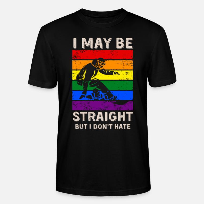Snowboarden LGBT-Rechte - Stanley/Stella Unisex Bio-T-Shirt CRAFTER - Schwarz