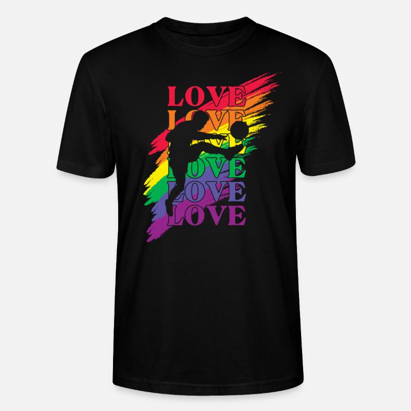 Fußball LGBT Pride - Stanley/Stella Unisex Bio-T-Shirt CRAFTER - Schwarz