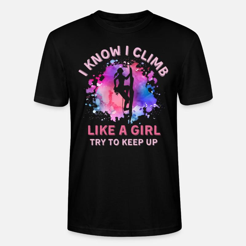 Frauen Klettern Mädchen - Stanley/Stella Unisex Bio-T-Shirt CRAFTER - Schwarz