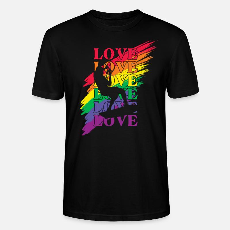 Kitesurf LGBT Pride - T-shirt bio CRAFTER Stanley Stella Unisexe - noir