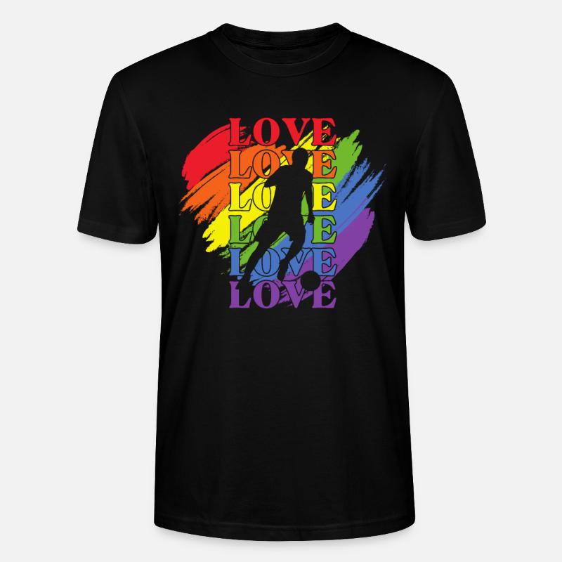 Fußball LGBT Pride - Stanley/Stella Unisex Bio-T-Shirt CRAFTER - Schwarz