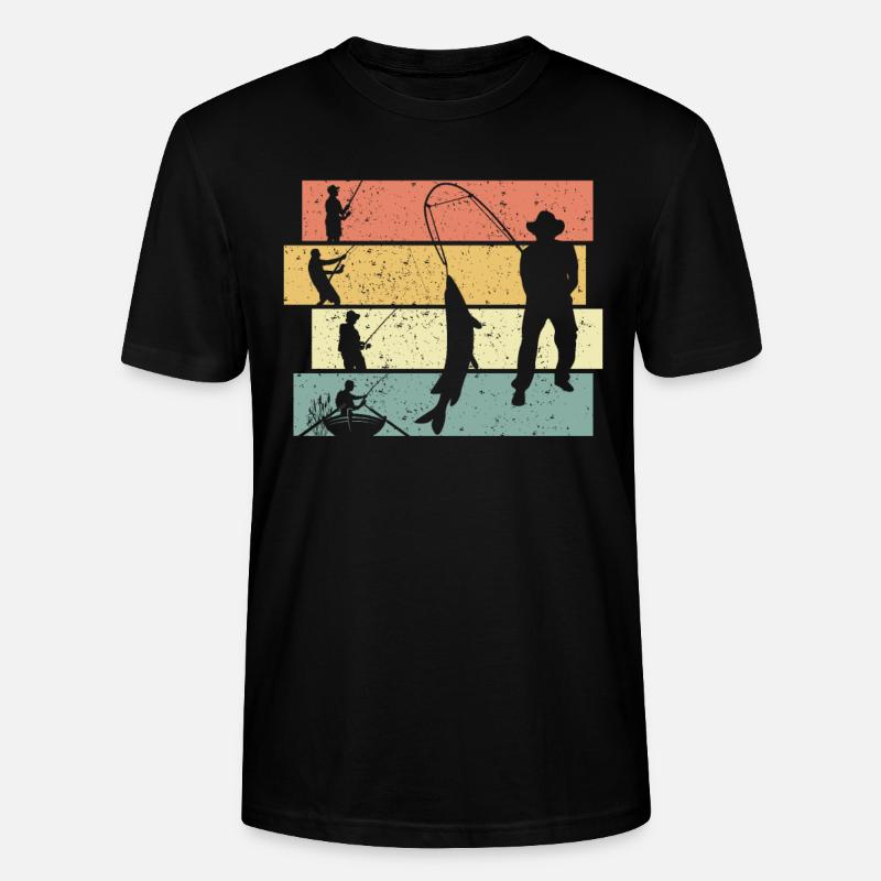 Pêche rétro - T-shirt bio CRAFTER Stanley Stella Unisexe - noir