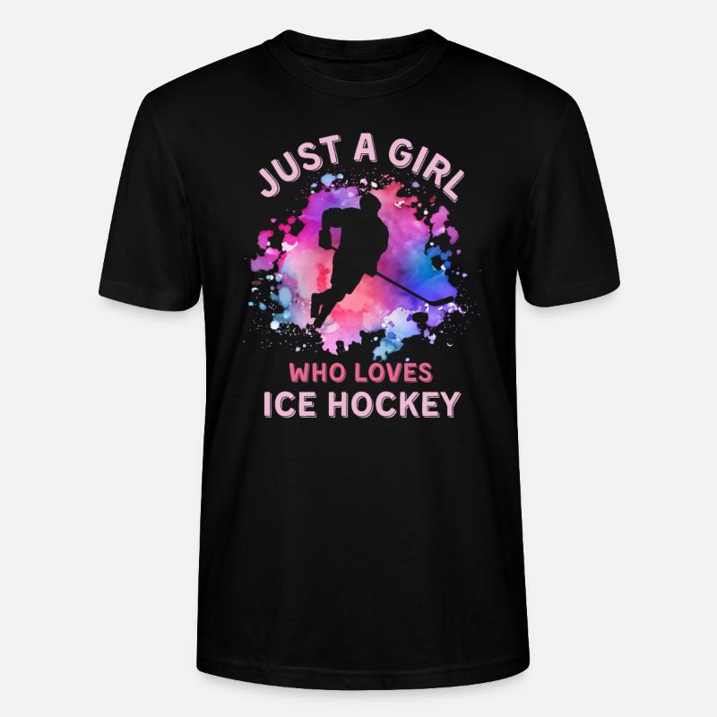 Frauen Eishockey Mädchen - Stanley/Stella Unisex Bio-T-Shirt CRAFTER - Schwarz