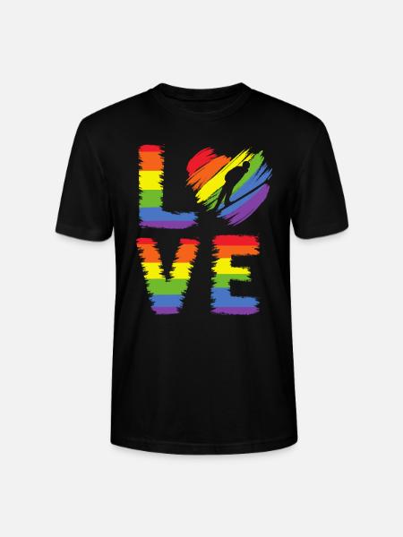 Ski-jumping LGBT Pride - Stanley/Stella CRAFTER Unisex Organic T-Shirt - black