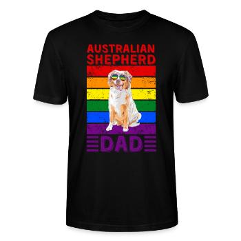 Papa berger australien LGBTQ - T-shirt bio CRAFTER Stanley Stella Unisexe - noir - Devant - Alina (178cm) & Michal (187cm)