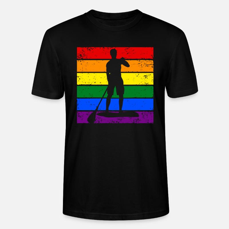 Paddleboard LGBTQ - Stanley/Stella Unisex Bio-T-Shirt CRAFTER - Schwarz