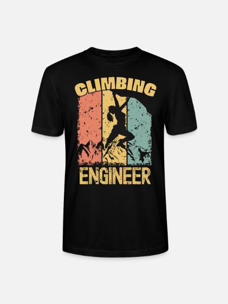 Climbing Engineer retro - Stanley/Stella CRAFTER Unisex Organic T-Shirt - black