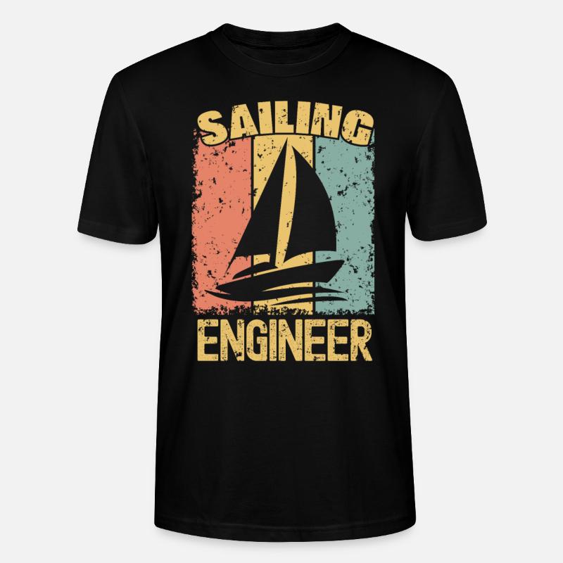 Segelingenieur retro - Stanley/Stella Unisex Bio-T-Shirt CRAFTER - Schwarz
