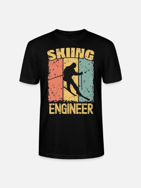 Skiing Engineer retro - Stanley/Stella CRAFTER Unisex Organic T-Shirt - black