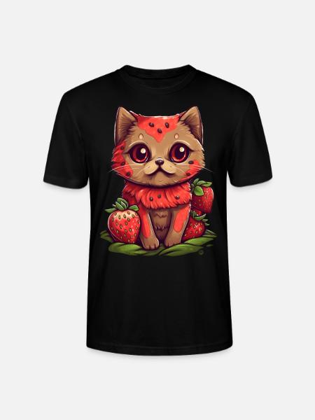 Ragamuffin Erdbeere Geschenkidee - Stanley/Stella Unisex Bio-T-Shirt CRAFTER - Schwarz