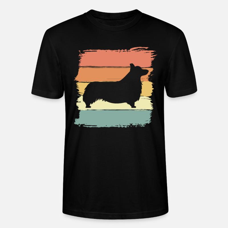 Corgi Retro - Stanley/Stella Unisex Bio-T-Shirt CRAFTER - Schwarz