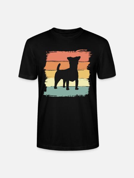 Russel-Terrier Retro - Stanley/Stella Unisex Bio-T-Shirt CRAFTER - Schwarz