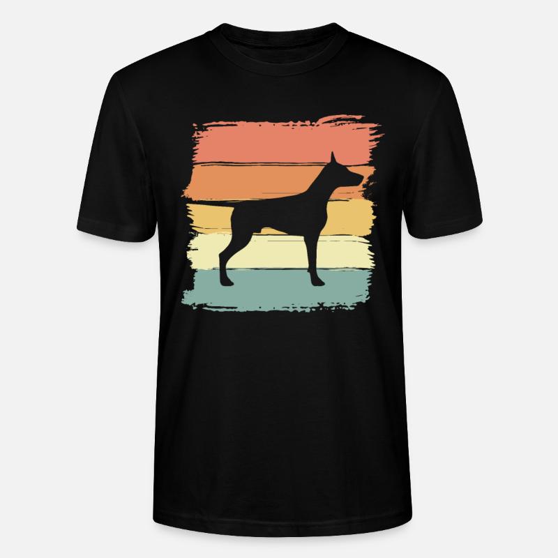 Dobermann retro - Stanley/Stella Unisex Bio-T-Shirt CRAFTER - Schwarz