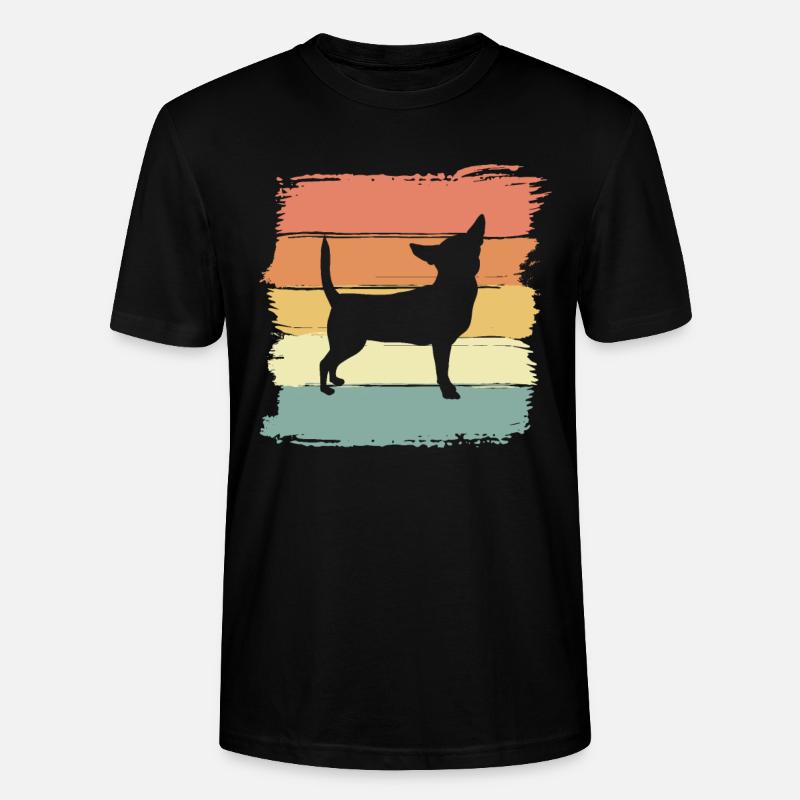 Chihuahua Retro - Stanley/Stella Unisex Bio-T-Shirt CRAFTER - Schwarz