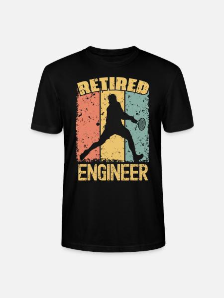 Tennis retired engineer - Stanley/Stella CRAFTER Unisex Organic T-Shirt - black