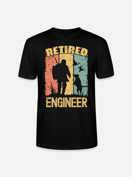 Hunting retired engineer - Stanley/Stella CRAFTER Unisex Organic T-Shirt - black