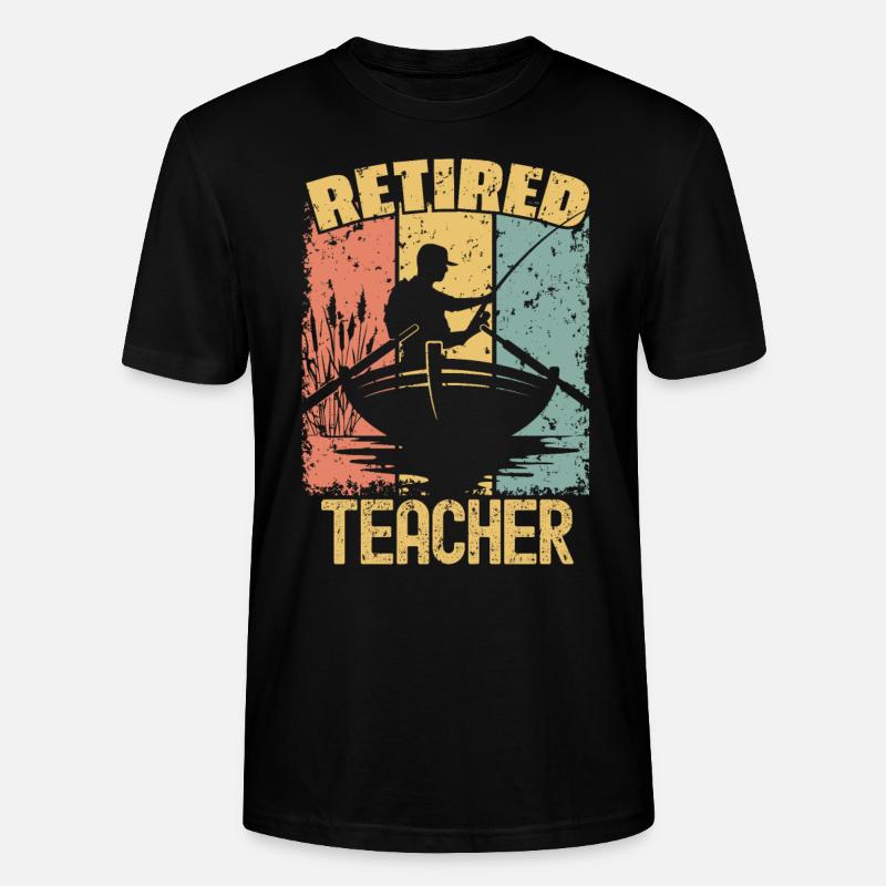 Pêcheur enseignant à la retraite - T-shirt bio CRAFTER Stanley Stella Unisexe - noir