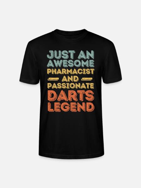 Pharmacist Darts legend retro - Stanley/Stella CRAFTER Unisex Organic T-Shirt - black