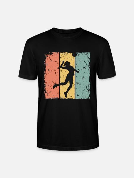 Women Volleyball retro - Stanley/Stella CRAFTER Unisex Organic T-Shirt - black