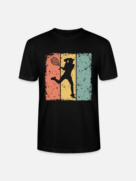 Women Tennis retro - Stanley/Stella CRAFTER Unisex Organic T-Shirt - black
