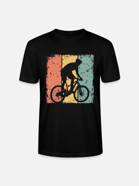 Biking retro - Stanley/Stella CRAFTER Unisex Organic T-Shirt - black