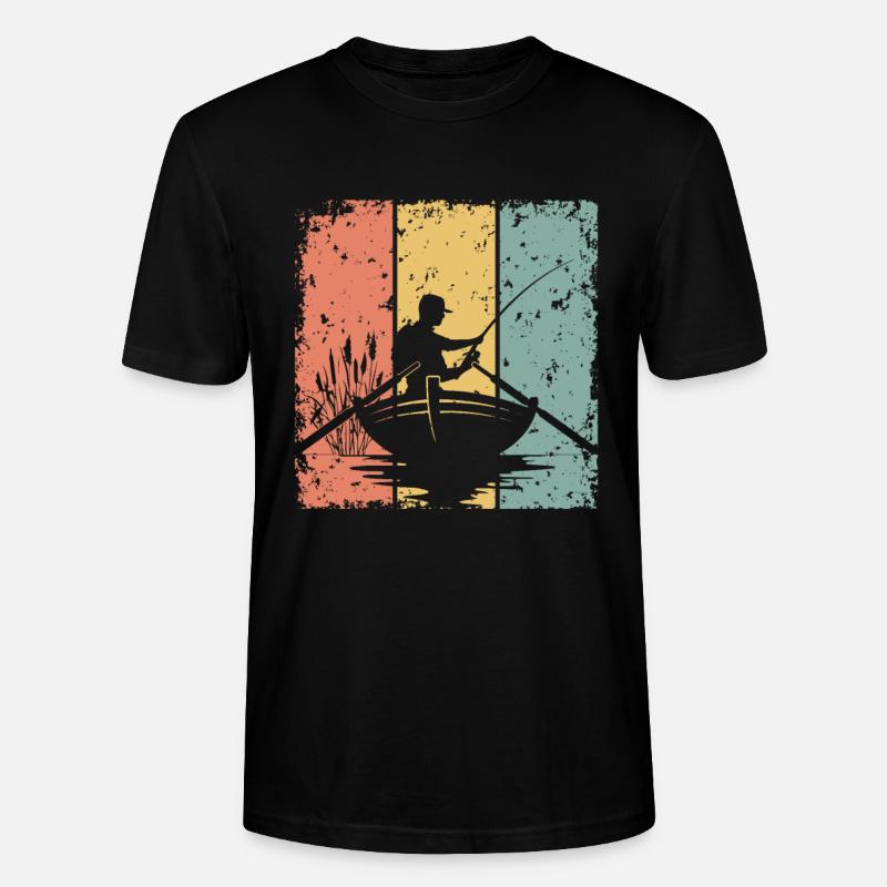 Pêche rétro - T-shirt bio CRAFTER Stanley Stella Unisexe - noir