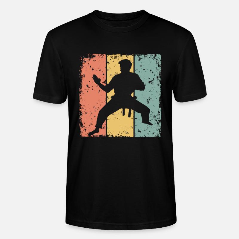 Karate Retro - Stanley/Stella Unisex Bio-T-Shirt CRAFTER - Schwarz