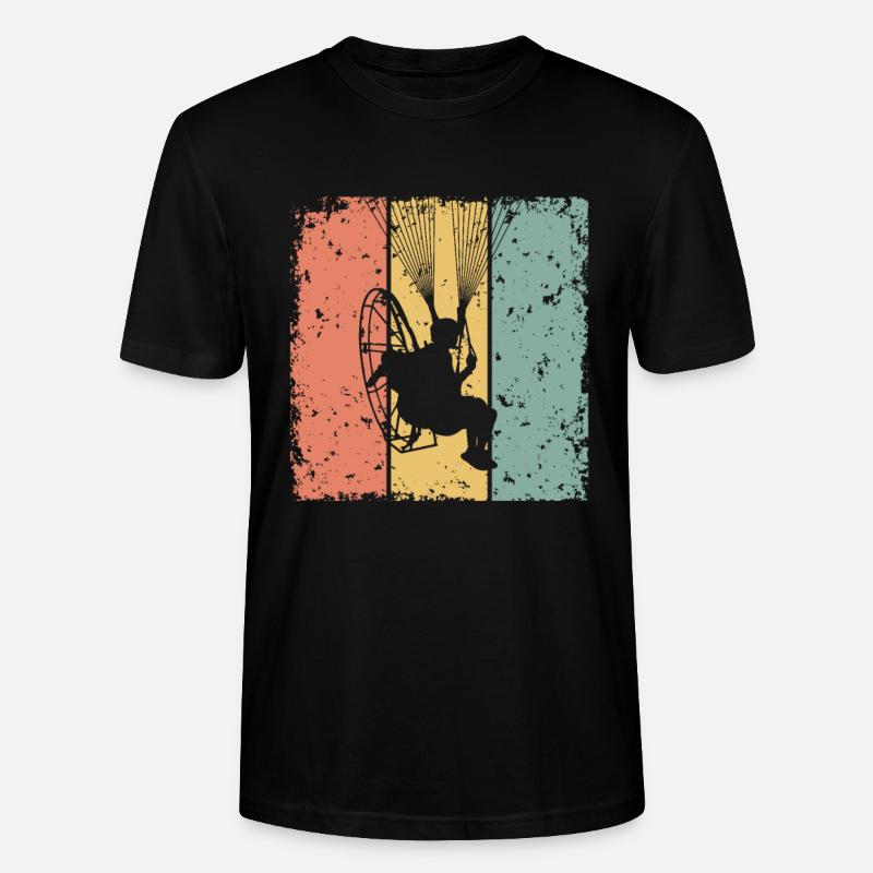 Paramotor retro - Stanley/Stella CRAFTER Unisex Organic T-Shirt - black