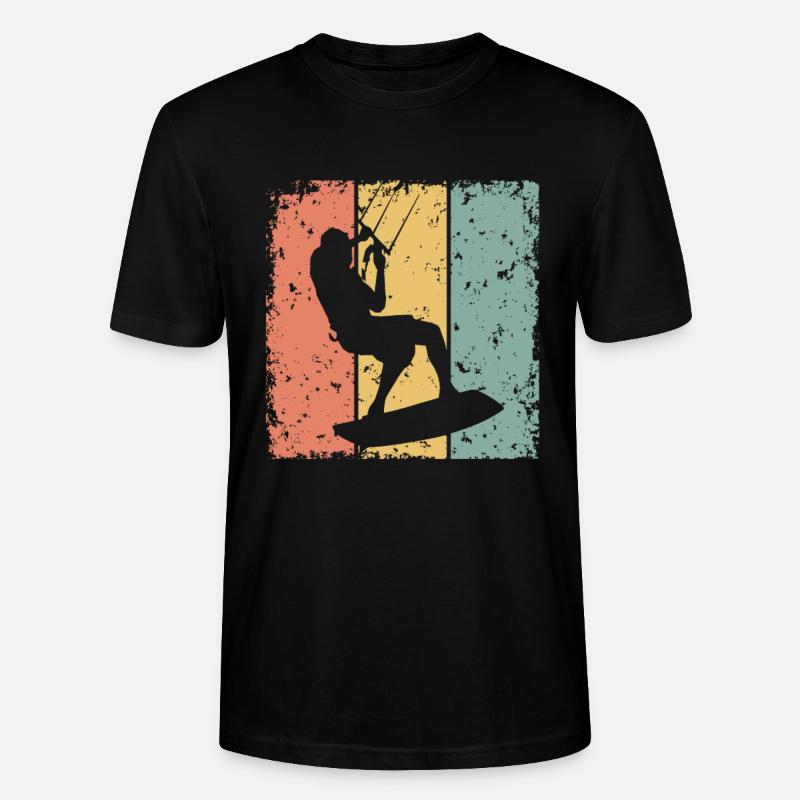 Kitesurf rétro - T-shirt bio CRAFTER Stanley Stella Unisexe - noir