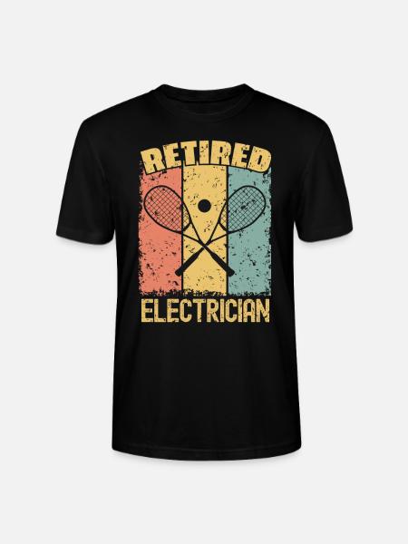 Squash retired electrician - Stanley/Stella CRAFTER Unisex Organic T-Shirt - black