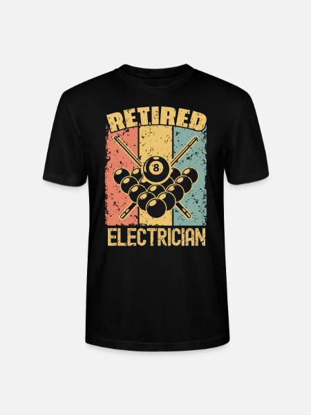 Billiard retired electrician - Stanley/Stella CRAFTER Unisex Organic T-Shirt - black