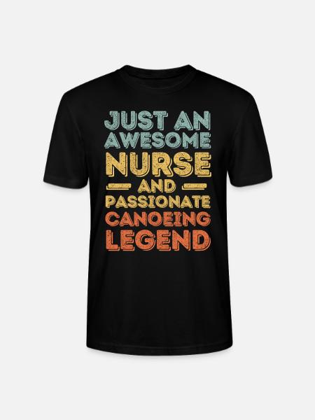 Nurse Canoeing legend retro - Stanley/Stella CRAFTER Unisex Organic T-Shirt - black