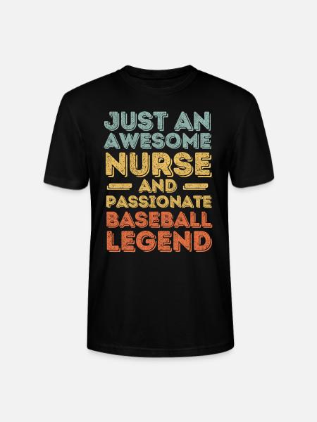 Nurse Baseball legend retro - Stanley/Stella CRAFTER Unisex Organic T-Shirt - black