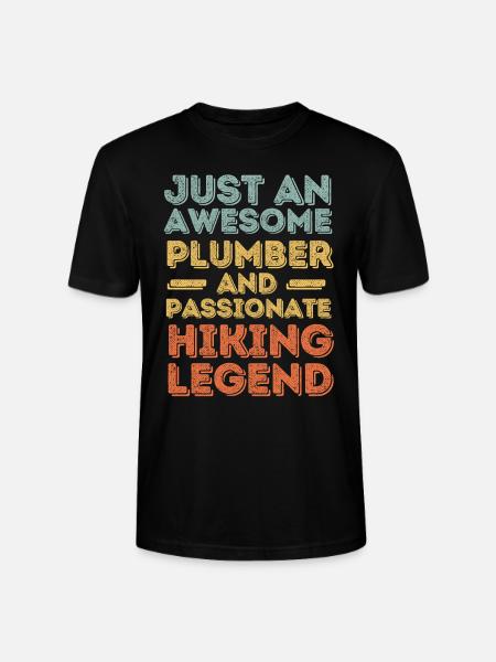 Plumber Hiking legend retro - Stanley/Stella CRAFTER Unisex Organic T-Shirt - black