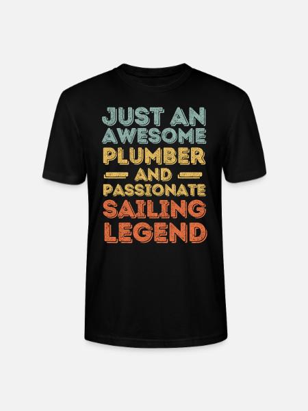 Plumber Sailing legend retro - Stanley/Stella CRAFTER Unisex Organic T-Shirt - black