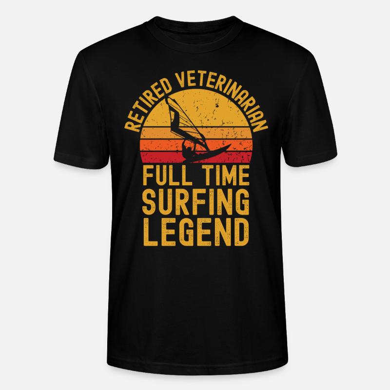 Windsurf-Legende im Ruhestand - Stanley/Stella Unisex Bio-T-Shirt CRAFTER - Schwarz