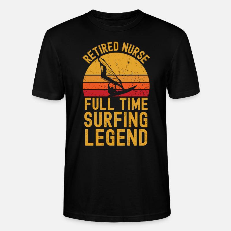 Pensionierte Krankenschwester Windsurf-Legende - Stanley/Stella Unisex Bio-T-Shirt CRAFTER - Schwarz