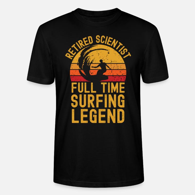 Surf-Legende im Ruhestand - Stanley/Stella Unisex Bio-T-Shirt CRAFTER - Schwarz