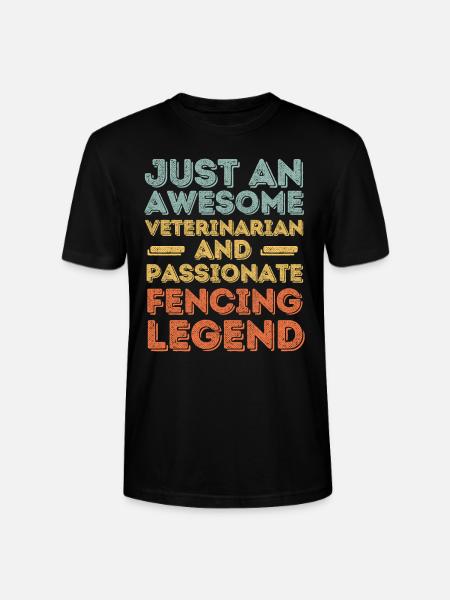 Tierarzt Fechtlegende retro - Stanley/Stella Unisex Bio-T-Shirt CRAFTER - Schwarz