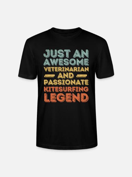 Veterinarian Kitesurfing legend retro - Stanley/Stella CRAFTER Unisex Organic T-Shirt - black