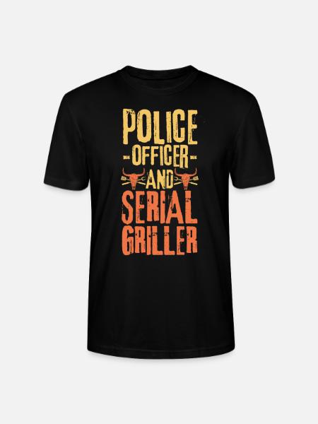 Policier et Serial Griller - T-shirt bio CRAFTER Stanley Stella Unisexe - noir