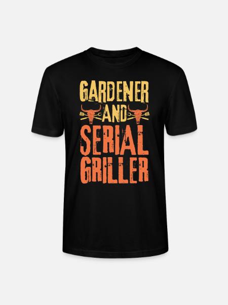 Gardener and Serial Griller - Stanley/Stella CRAFTER Unisex Organic T-Shirt - black