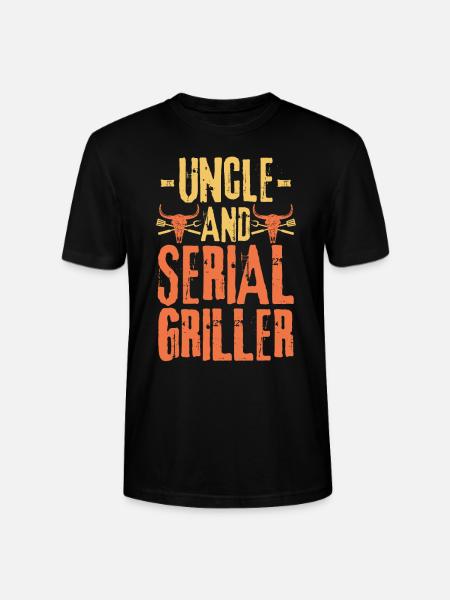 Uncle and Serial Griller - Stanley/Stella CRAFTER Unisex Organic T-Shirt - black